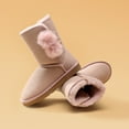 thumbnail image 4 of Dream Pairs Girls Boys Kids Winter Snow Suede Mid Calf Boots Faux Fur Lined FuzzyChic Kid's Lolly for Little Big Kid, 4 of 6