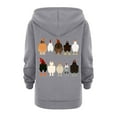 thumbnail image 6 of HUITKMM Girls Long Sleeve Letter Print Hooded Zipper Up Sweatshirt Soft Unisex Pullover with Pocket 1667, 6 of 6