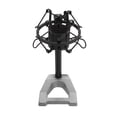 thumbnail image 1 of KAKOWELY 1Pc Universal Desktop Microphone Stand Adjustable Mic Holder Audio Accessory (Black),12.8"X4.92"X4.33", 1 of 5