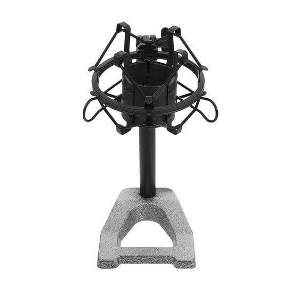 Jiandong Table Mic Stand Adjustable Desktop Mic Stand for Karaoke and PC Microphones(12.8X4.92X4.33Inch)