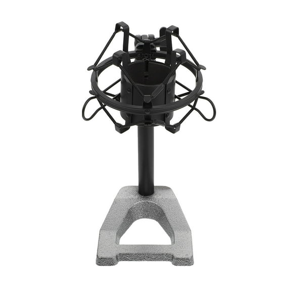 CIMAXIC 1Pc Universal Desktop Microphone Stand Adjustable Mic Holder Audio Accessory (Black),12.8"X4.92"X4.33"