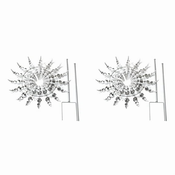 2X Wind Spinners Outdoor, Garden Spinners Metal 30cm, Wind Sculptures for Yard Decor
