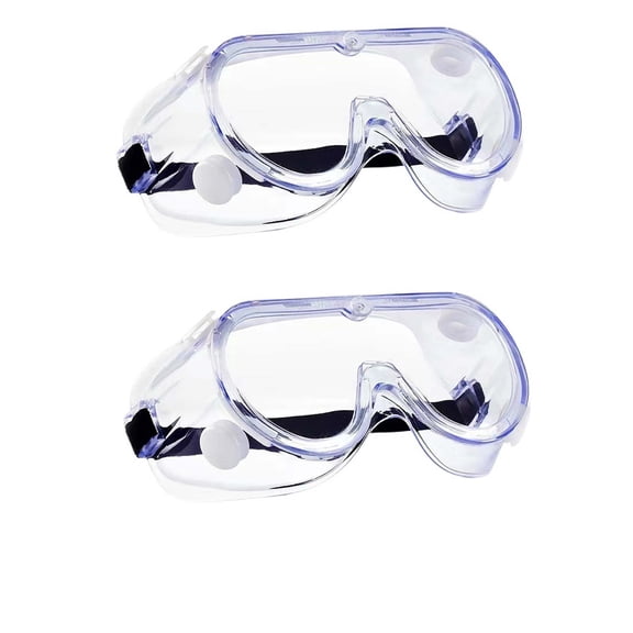 2PCS Chemistry Goggles, Lab Safety Goggles, Impact‑Resistant Protective Eyewear, Clear Anti‑Fog Eye Shield for Classroom, Science Lab Use