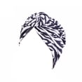 thumbnail image 4 of Qarigey Turbante africano nudo estilo bohemio protección solar banda ancha accesorios elásticos sombreros gorro mujer negro blanco cebra Type2 NO2 Qarigey  CBP468889, 4 of 5