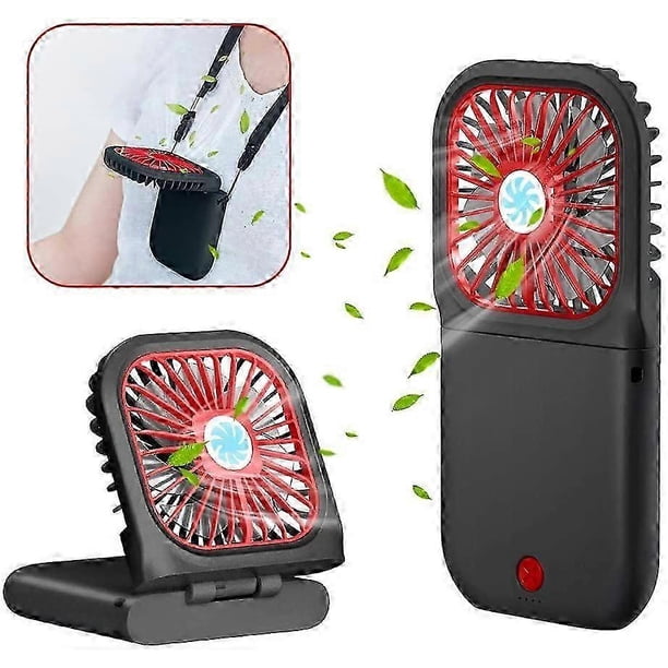 Upgrade Handheld Fan, Small Personal Fan with 3 Speeds Neck Rechargeable Portable Fan