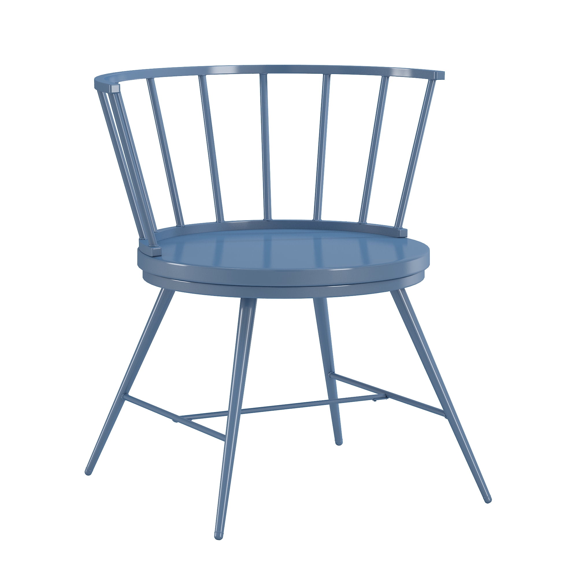 Weston Home Lydford Low Back Windsor Classic Dining Chairs, Set of 2, Blue Steel