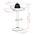 thumbnail image 2 of FurniFact 3pc Pub Set, Round Faux Marble Top, 2 Swivel Stools, Metal Base, 2 of 5