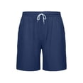 thumbnail image 5 of UVEASISHA Faux Jean Shorts Men Summer Lightweight Beach Shorts Elastic Waist Drawstring Baggy Shorts Comfy Casual Short Pants with Pockets Blue L, 5 of 8