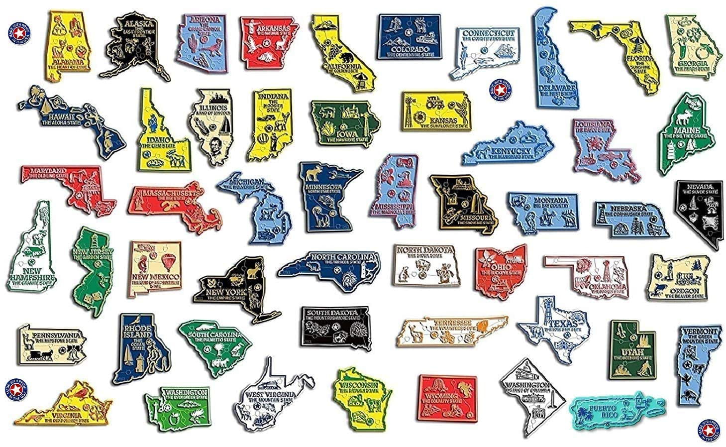 All 50 State Jumbo Magnets Plus Washington DC