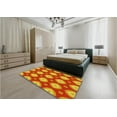 thumbnail image 5 of Ahgly Company Machine Washable Indoor Rectangle Transitional Neon Red Area Rugs, 2' x 5', 5 of 7
