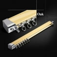thumbnail image 2 of GXCZ Aluminum Single Curtain Track With Silent Pulleys, Heavy Duty Sliding Curtain Rod Set, Ceiling Or Wall Mounted For RV, Bay Window, Room Divider(Color:Oak-ceiling,Size:500cm/4 * 125cm), 2 of 7