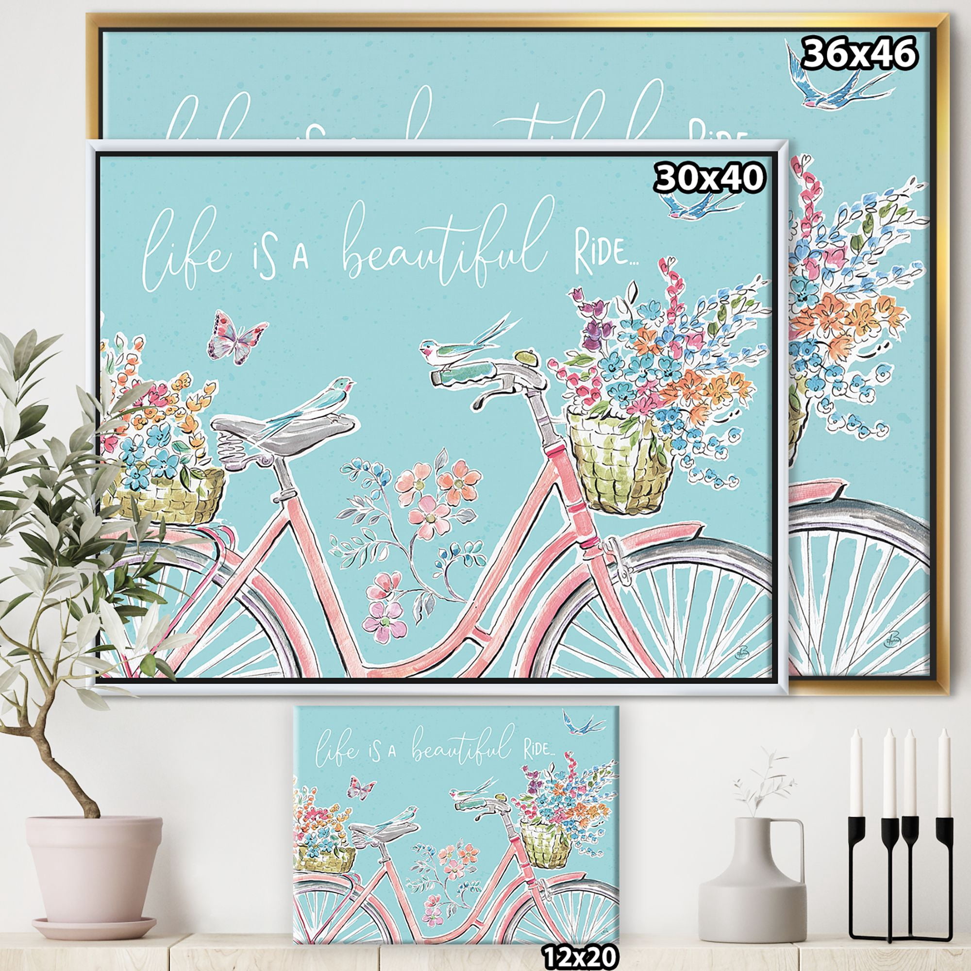 Designart ' Sparrow Spring III Crop ' Traditional Framed Canvas