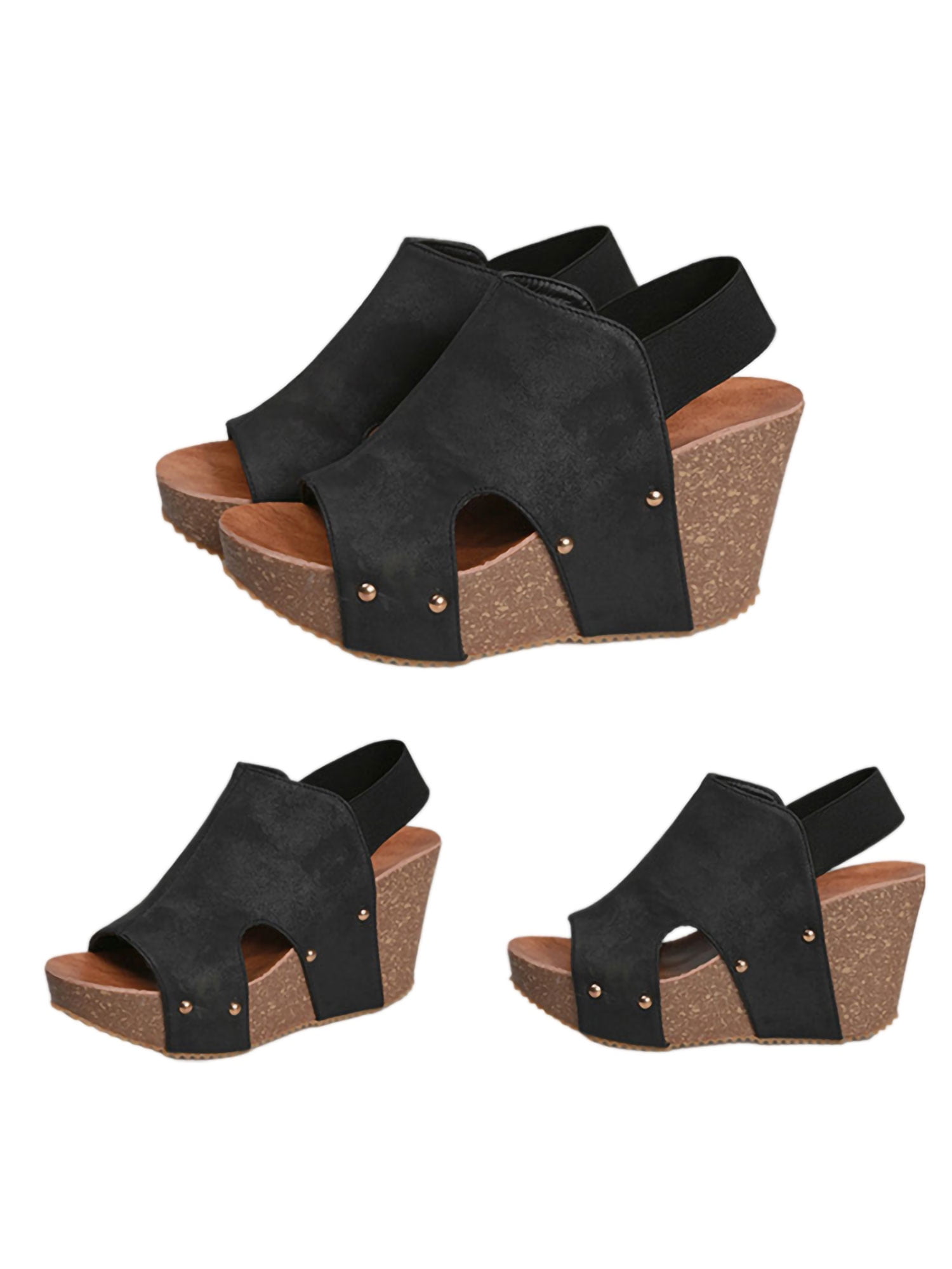 Daeful Women Summer Beach Platform Wedge Sandals Peep Toe Casual Espadrilles Shoes Walmart Com