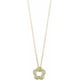 thumbnail image 1 of Collar de jade natural con gema, delicado colgante floral de jade verde, con forma de estrella y flor de donut, con cadena de hierro dorada ajustable de 50 cm., 1 of 6