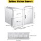 thumbnail image 3 of Stainless steel gabinete door y cajón combo: left cajón, right trash door - 28\, 3 of 6