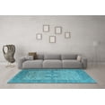 thumbnail image 3 of Ahgly Company Indoor Rectangle Oriental Light Blue Industrial Area Rugs, 4' x 6', 3 of 4