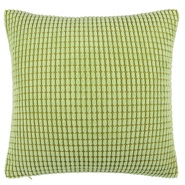 Unique Bargains Housse de Coussin Décorative en Velours Côtelé Doux Rayé