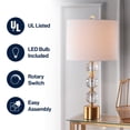 thumbnail image 6 of JONATHAN Y Ashley 25.25" Crystal LED Table Lamp, Clear/Brass, JYL5017A, 6 of 7