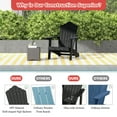 thumbnail image 6 of Gymax Patio HIPS Outdoor Weather Resistant Slatted Chair Adirondack Chair w/ Cup Holder Black, 6 of 8