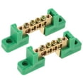 Weiweiguan 2pcs Electrical Grounding Bars Ground Bus Bars 4 terminals