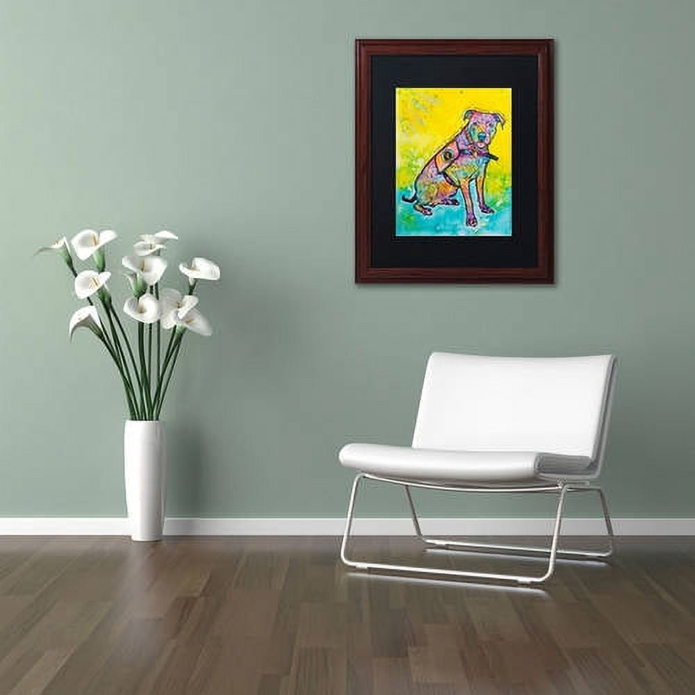Trademark Fine Art "K-9 Patrol Large-005" Canvas Art by Dean Russo, Black Matte, Wood Frame