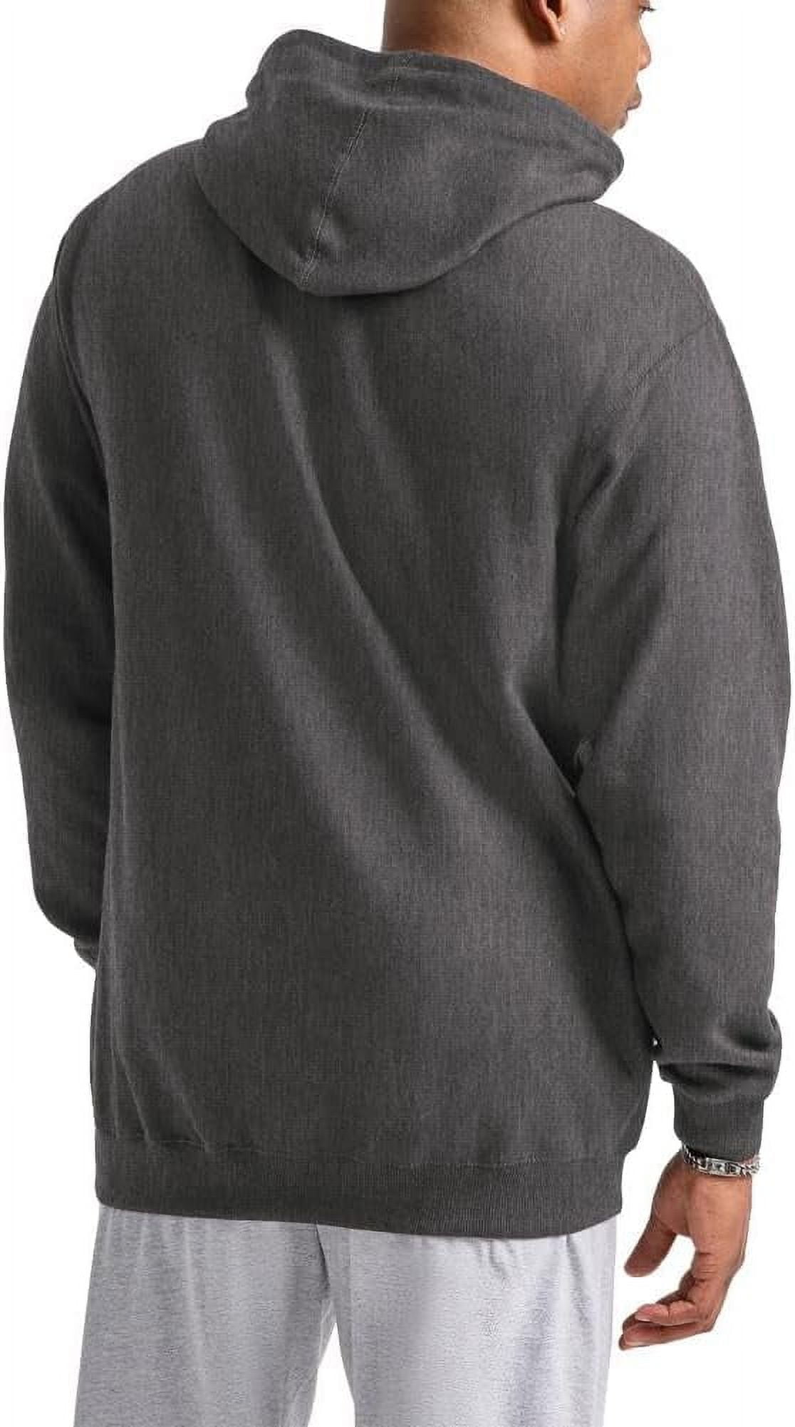 Champion Men's Big & Tall Script Hood Pullover Fleece, Heather Grey, Size 3XLT
