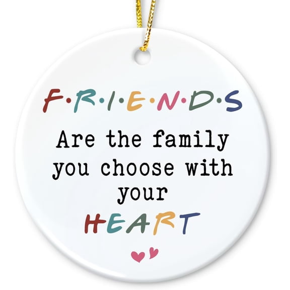 Friend Gift - Christmas Decorations Ornaments, Ceramic Friendship Ornament, Sentimental Best Friend Birthday Gifts for Women, Unique Fun Gift for Female Friends A1