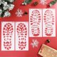 thumbnail image 1 of Piezas de Plantillas de Huellas de Navidad Troqueles de Corte de Huellas Plantilla de Dibujo de Pies de Papá Noel Plantillas de Plantillas de Navidad Reutilizables para Piso Ventana Puerta de Pared oso de fresa Electrónica, 1 of 5