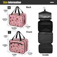 thumbnail image 3 of Travel Hanging Toiletry Bag with 4 Zipped Compartments Waterproof Makeup Accessories Spacious Cosmetic Bag Ice Cream Cones Pattern Medium, 3 of 9