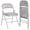 Grey, variant on Accreate Folding Chairs, Portable Card Chair, Metal Frame, PU Soft Cushion for Dining, Living, Office