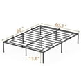 thumbnail image 5 of Metal Platform Bed Frame with Sturdy Steel Bed Slats, Black QUEEN, 5 of 7