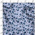 thumbnail image 2 of Soimoi Pure Silk Blue Fabric By the Yard - 42 Inch Wide - Florals, Leaves Print Fabric - Elegant & Beautiful Patterns for Fashion and Home Decor Printed Fabric, 2 of 6
