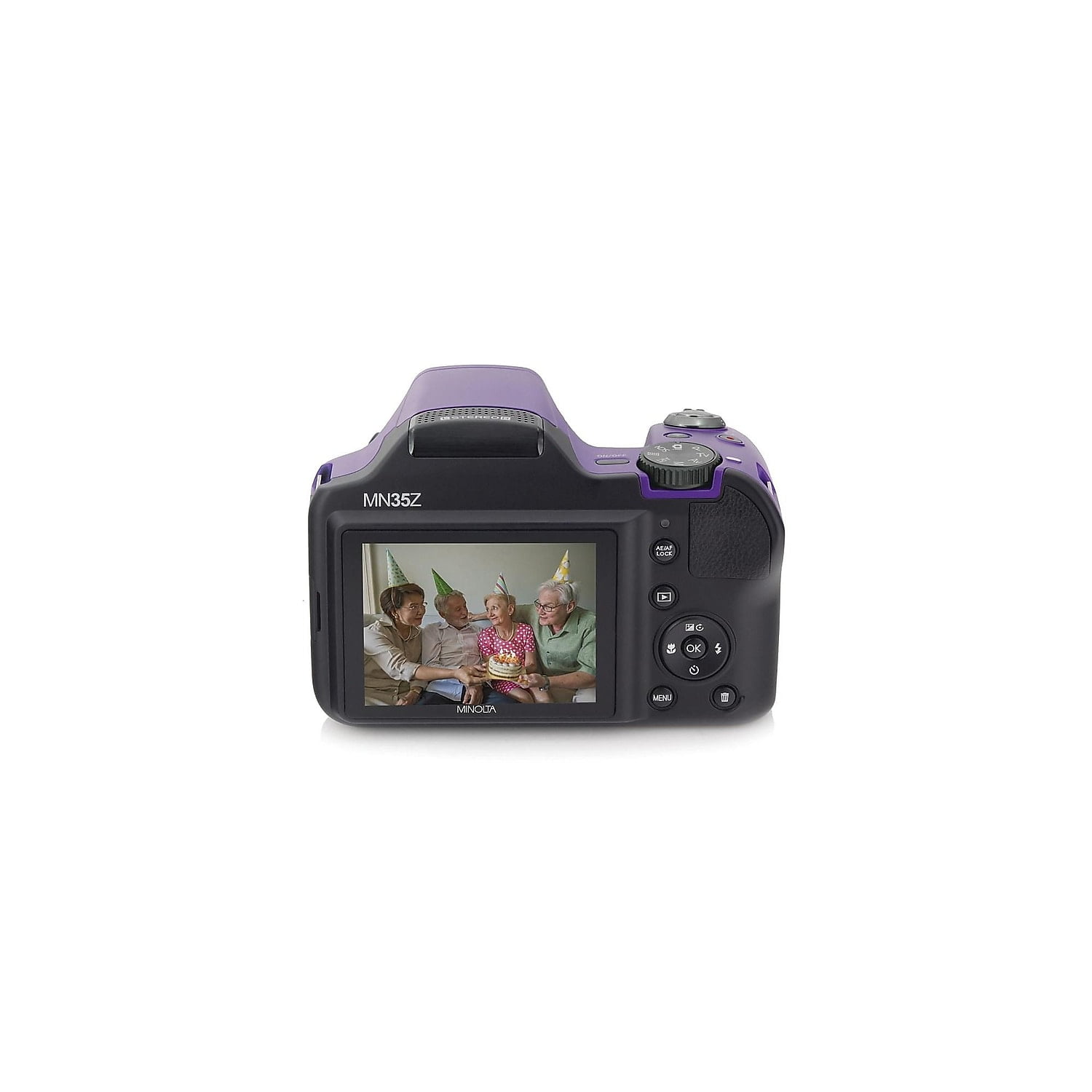 MINOLTA MN35Z 20 Megapixels Point & Shoot Camera 35X Zoom Purple