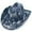 Dark Blue, variant on HNMKIU Stylish Flat Top Sequin Cowboy Hat for Outdoor Travel and Street Fashion Dress Wear Light Blue,One Size