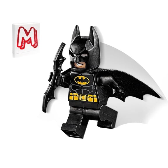 LEGO Super Heroes DC Batman Minifigure - Batman (in Black Suit with Batcape and Bat-a-rang) Junior Sets