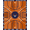 Orange Navy White, Pattern 1, variant on ODIKA 8'x10' Washable Area Rug Striped Borders Blanket Football Bold Center Round Basketball Hoop Playful for King Size Bedroom Under Bed, Master Suite, Non-Shedding, Easy Care