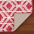 thumbnail image 4 of TOWN & COUNTRY EVERYDAY Walker Modern Diamond Everwash® Washable Multi-Use Decorative Rug with Non-Slip Backing, Red, 24"x72", 4 of 11