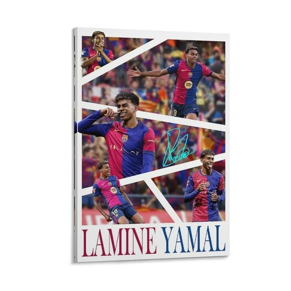Lamine Yamal Soccer Poster Football Player Canvas Wall Art (6) Poster For Bedroom Kitchen Bathroom Living Room Office Decor