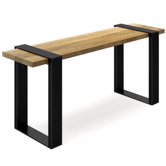 Simpli Home Nessa SOLID MANGO WOOD 42 inch Wide Industrial Contemporary Bench in Natural