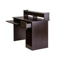 OneSpace 50LD0101 Essential Computer Desk with Hutch and Keyboard Tray, Espresso Finish