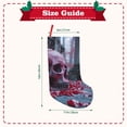 thumbnail image 3 of KLL Gothic Red Skull Cemetery for 18" Christmas Stocking Snowman Xmas Stocking Holiday Christmas Decoration Gifts for Family Kids, 3 of 8