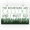 thumbnail image 2 of The Mountains are calling and I Must Go, Pine Trees (16x24 Giclee Gallery Art Print, Vivid Textured Wall Decor), 2 of 3