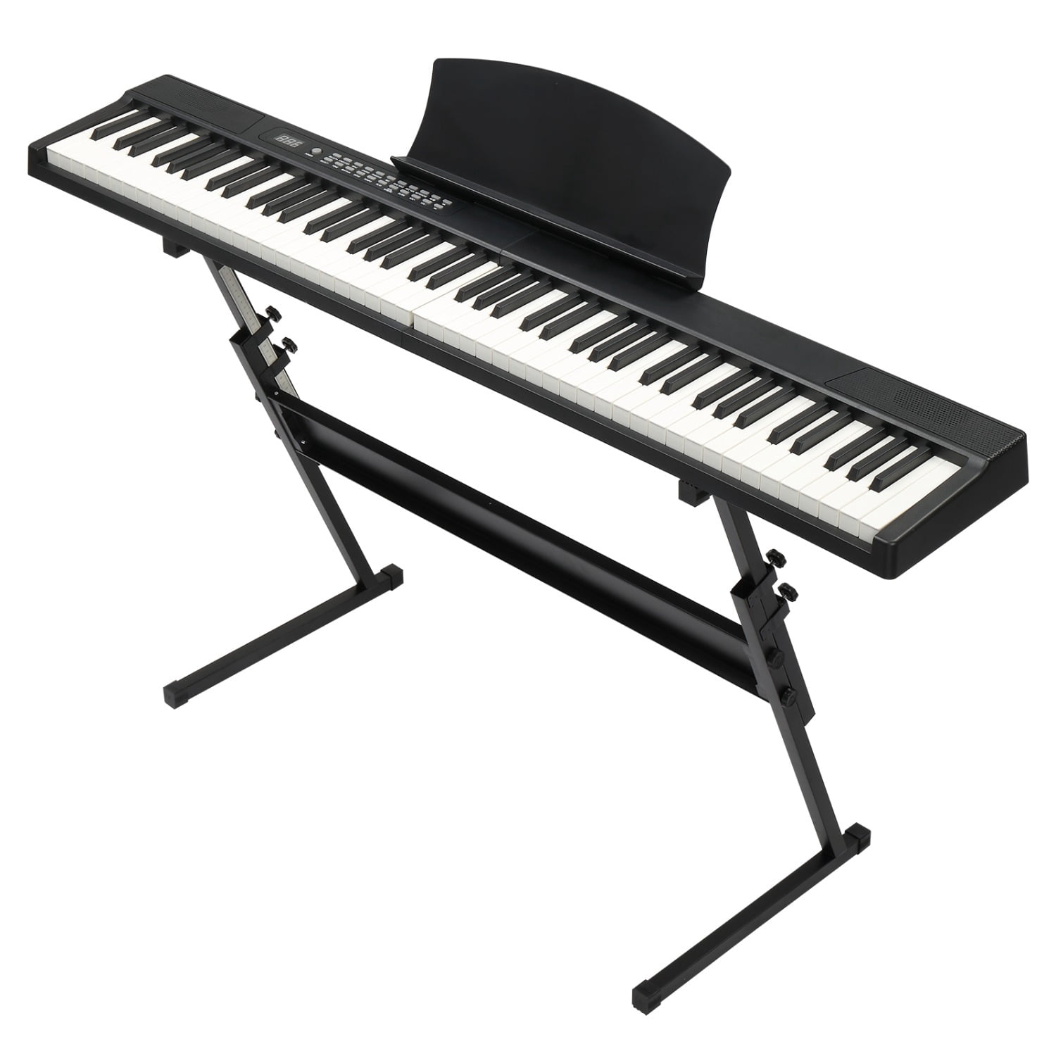GPP-204 88 Key Magnetic Connection Piano Semi-Weighted Standard Digital Piano with Stand, MIDI Bluetooth, Handbag，Headphone，for Piano Lover Black color