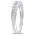 thumbnail image 3 of Sterling Silver Womens Baguette Diamond Wedding Band 1/4 Cttw, 3 of 4