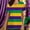 #0052-Green, variant on Uootdi Scrubs for Women V Neck Short Sleeve Mardi Gras Mask Print Lightweight Medical Work Tops Gift