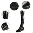 thumbnail image 5 of Modisza Thigh High Boots for Women Stretch Fashion Platform Over The Knee Boots Low Chunky Heel Sexy Winter Tall Boot Black 8.5, 5 of 7