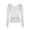 thumbnail image 5 of tarylea Going out Tops for Women Backless Open Back Long Sleeve Crop Tops Solid Color Slim Fitted Tops Tee Casual Summer Cute Tops, 5 of 6