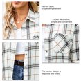 thumbnail image 3 of Blusa De Manga Larga, Solapa, Botón Cómodo, Transpirable, Para Mujer, Casual, Para Citas, Para Dama, Para El Trabajo ANGGREK Cocina, Decoración y Otros, 3 of 5