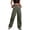 Army Green, variant on Cargo Pants Pants for Women Trendy Gaucho Pants Hiking Pants Pajamas Loose Green High Waisted Straight Leg Long Spring Pants for Women,L