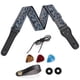 thumbnail image 1 of Juego de Correas de Guitarra CHAO Algodón con Extremos de Cuero para Bajo y Guitarra Eléctrica Color Azul y Gris, 1 of 5